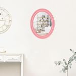 Funerom 50.8 x 40.6 cm Oval Bathroom Mirror Bedroom Mirror Pink Wall Mirror