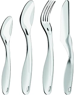 "New York Cutlery With Ring Holder, Transparent, Set of 4