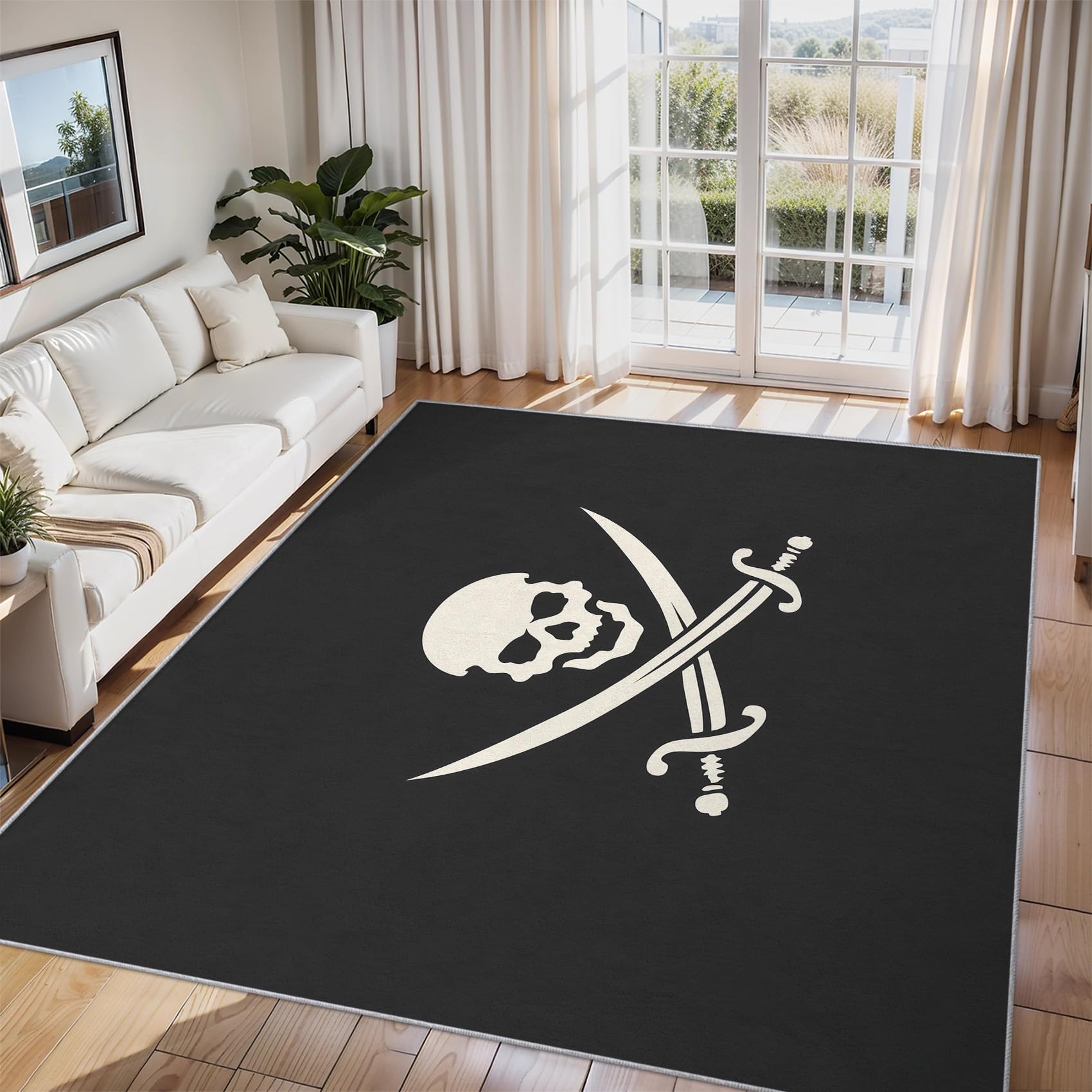 Tapis squelette lavable en machine 240x340 grand tapis antidérapant