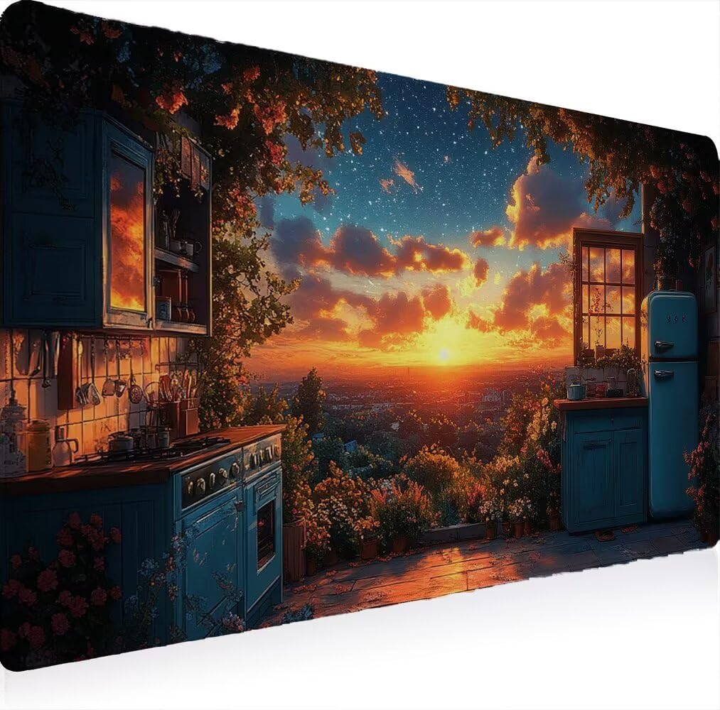 Podkładka pod mysz, podkładka pod mysz XXL 1200 x 600 podkładka pod mysz dla graczy, wodoodporna gumowa podstawa, duża podkładka pod mysz do gier na biurko szyte krawędzie wodoodporna antypoślizgowa