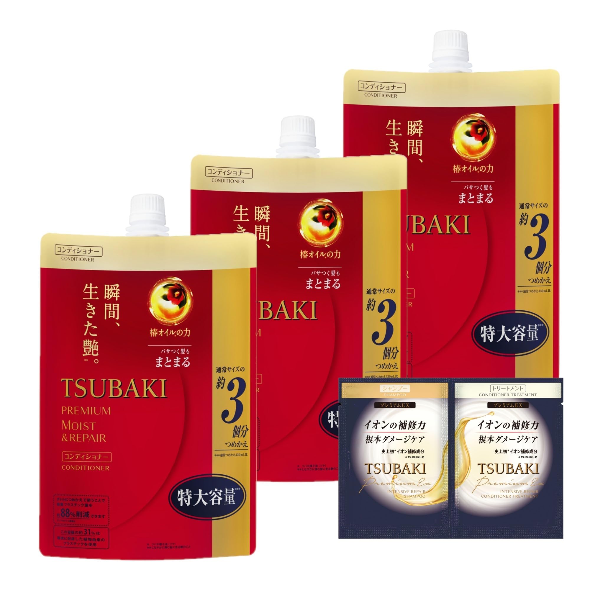 ツバキ　プレミアム ヘアシャンプー＆コンディショナー1000ml 詰替え3セット Amazon | 【まとめ買い】TSUBAKI(ツバキ) プレミアムモイスト ヘア