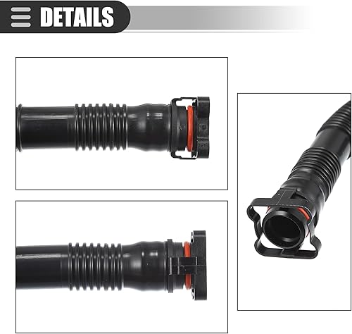 Miniatura 5 de Motoforti Tubo de manguera de entrada de aire del motor, manguera de ventilación del cárter, para BMW 535i xDrive 2009-2010, plástico, 11157553949,