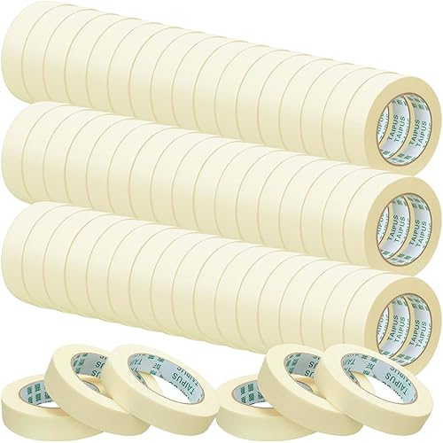 Fainne Cinta adhesiva de uso general a granel, 55 yardas para pintar en casa, oficina, escuela, papelería, manualidades, uso básico, fácil de quitar