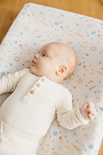 Miniatura 4 de Copper Pearl Funda de punto para cambiador de alta calidad, suave, elegante y universal para todos los cambiadores de pañales estándar, fundas de