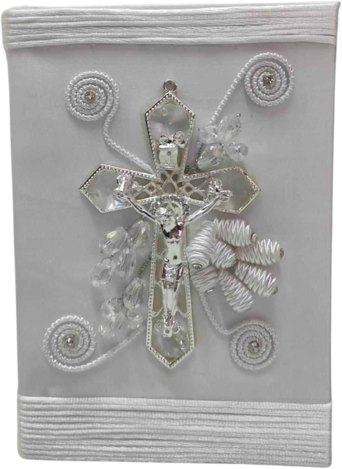 First Communion Kit, Includes oval Candle, Bible and Trousseau, Handcrafted, Latin-Mexican Bible