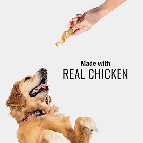 Vista 51 de GOOD 'N' FUN Rollos pequeños hechos con venado real, 10 unidades, cuero crudo altamente digerible para perros, multicolor, número de modelo: P-94431