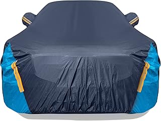 Car Cover Waterproof All Weather for Automobiles, 6 Layers Outdoor Full Exterior Cover Rain