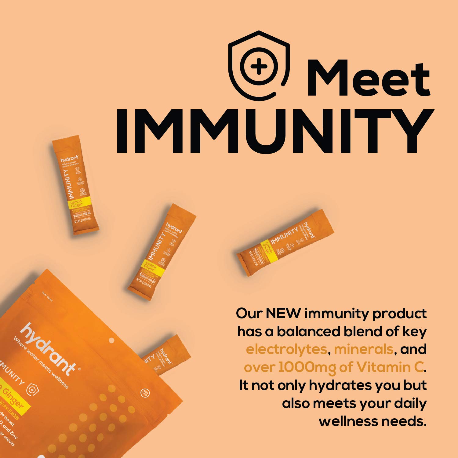 Buy Hydrant Immunity Vitamins Electrolyte Powder Supplement with