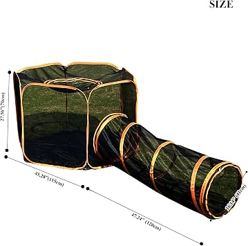 Pet Cat and Dog Tunnel Tent Foldable Pet Tent Outdoor Pop Up Pet Playpen Cage Fences House (Styles 2)