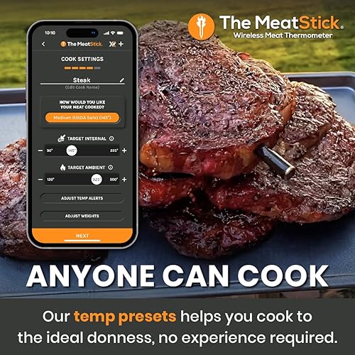 Miniatura 7 de MeatStick Chef X (un juego de sonda)  Termómetro inalámbrico inteligente para carne con sensores cuádruples  Sonda digital de alimentos de 650 pies