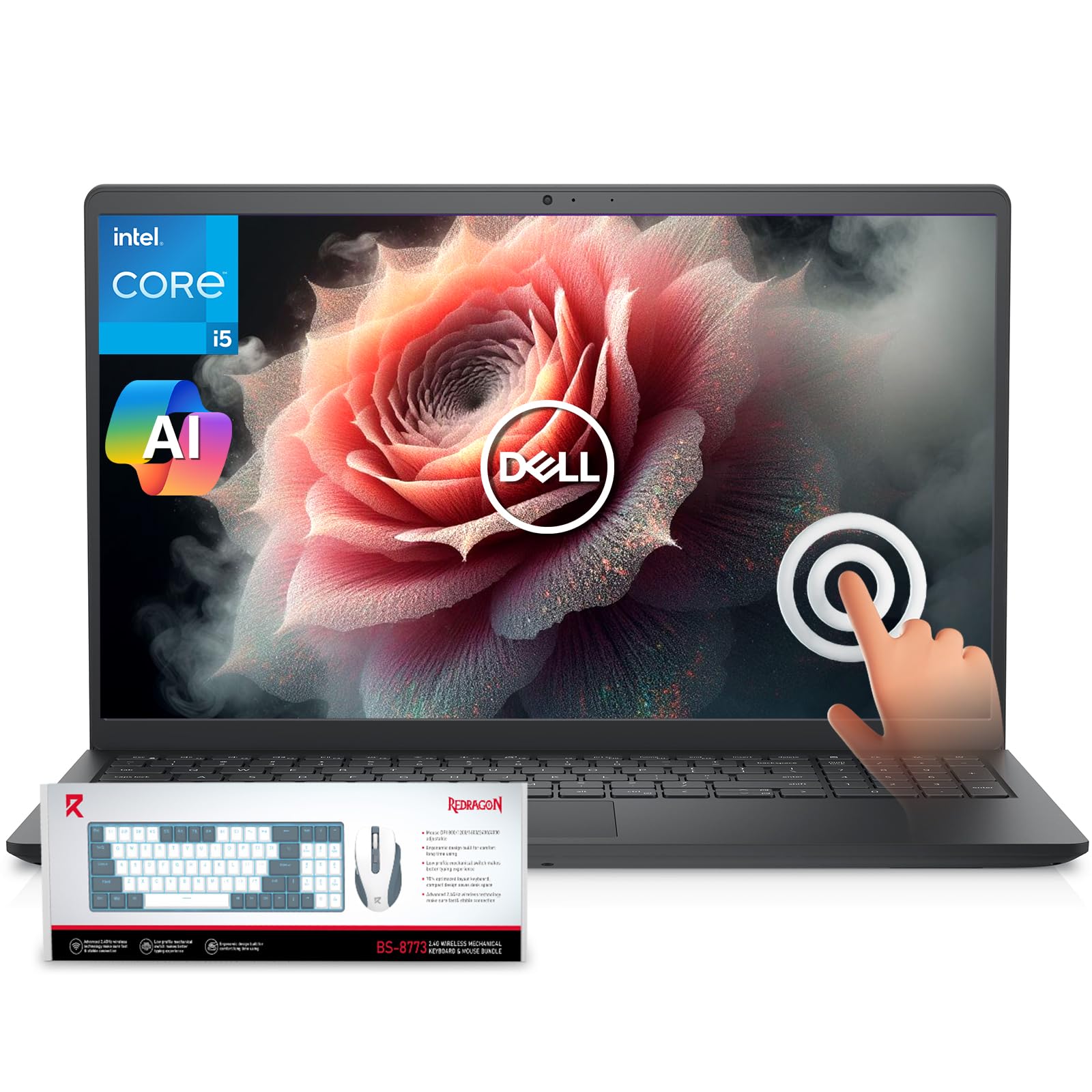 Inspiron 15 3530 Touch Screen Laptop,15.6" FHD Business Laptop, Intel Core i5-1334U, Copilot AI, 16GB Ram & 1TB SSD, Windows 11 Pro