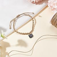 Vista 8 de PH PandaHall Cordón de algodón encerado Burlywood de 100 yardas de 0.039 pulgadas con 100 yardas de 0.039 pulgadas (0.039 in), cordón de algodón