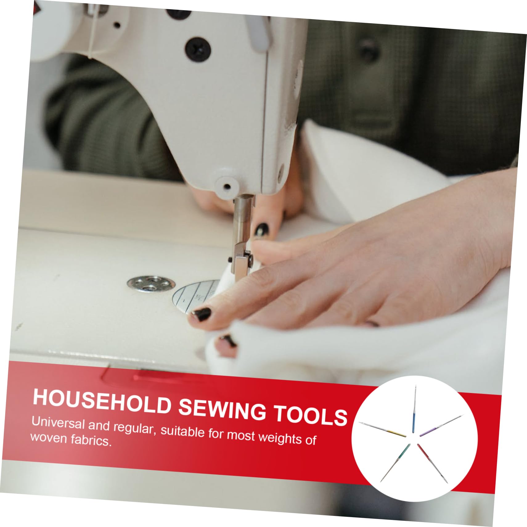Sewroro 50Piezas Agujas de Máquina de Coser Agujas Versátiles para Tela Elástica Salto Accesorios Duraderos para Proyectos de Costura y Manualidades