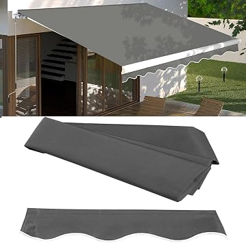 Manual Window Awning Replacement Fabric Canopy Top Cover Retractable Garden Outdoor Shelter Cloth Patio Sun Shade Cover Uv Blocker Waterproof Polyester Awning Cover for Shop MaSize2x1.5m,C