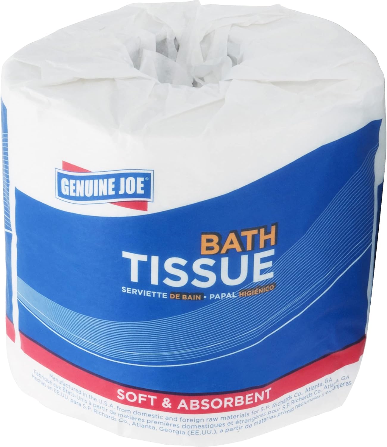 Genuine Joe Standard Bath Tissue, 4" x 4", 2-Ply, 550 Sheets/Roll, 80 Count