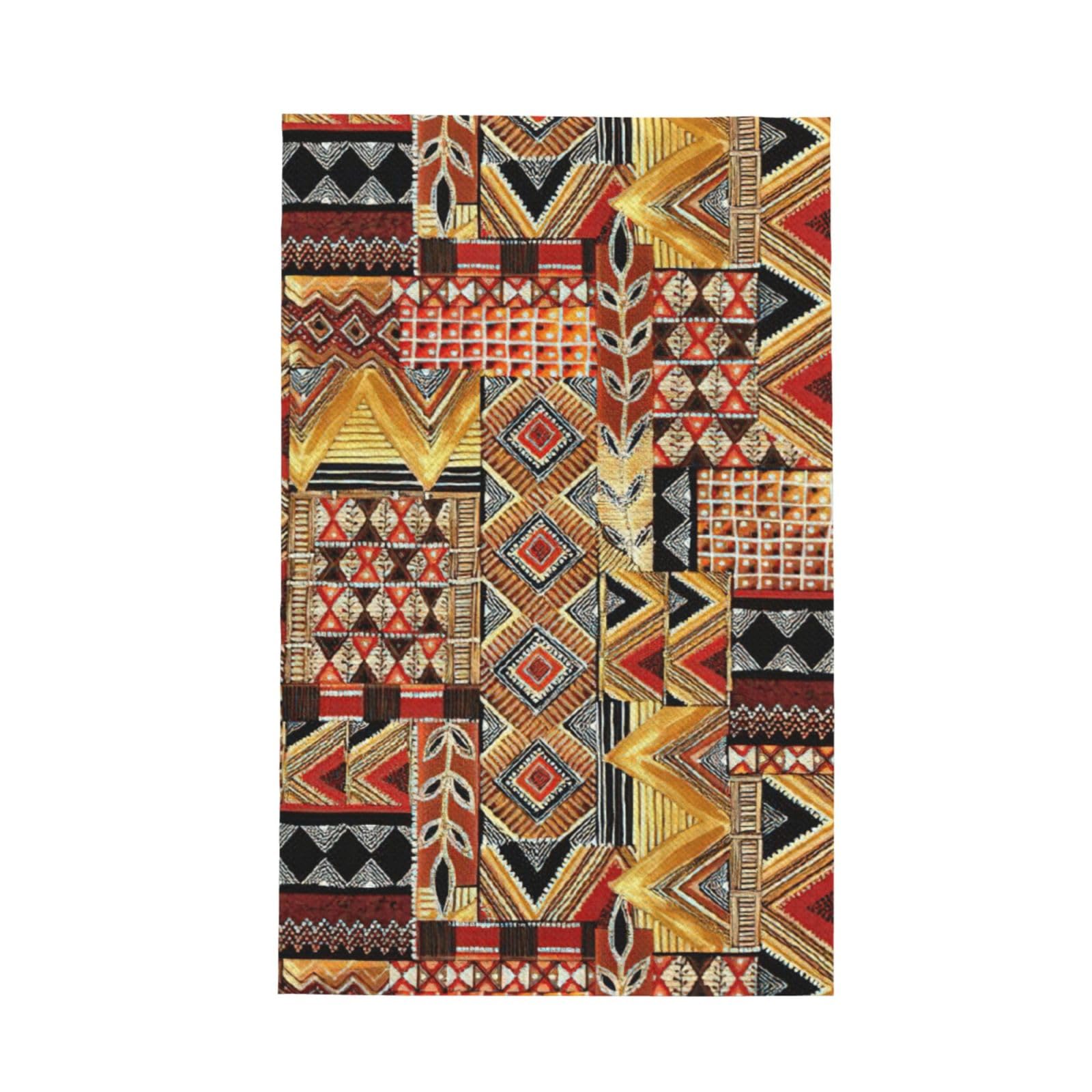 CKGODGF Textile Patchwork Print Absorbent Waffle Dishcloths,Kitchen Towels With Hanging Loops,Tea Towels.