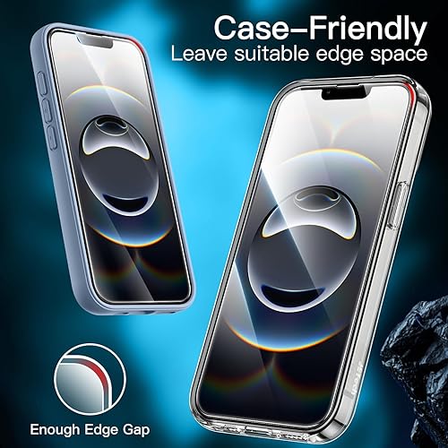 Miniatura 6 de JETech Protector de pantalla de cobertura completa para iPhone 16e de 6.1 pulgadas 2025, película de vidrio templado 9H, compatible con fundas,