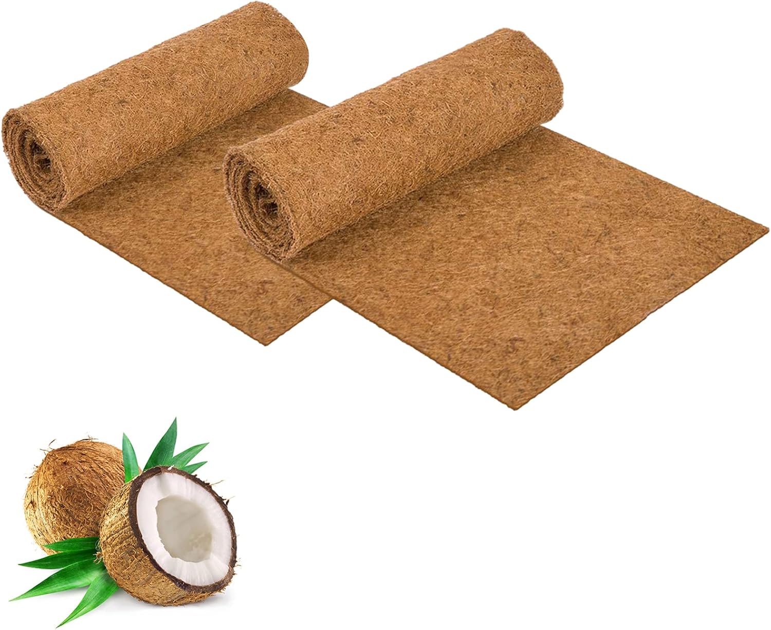2 Rolls Coconut Planter Liners, 15.7 x 158 inch Total
