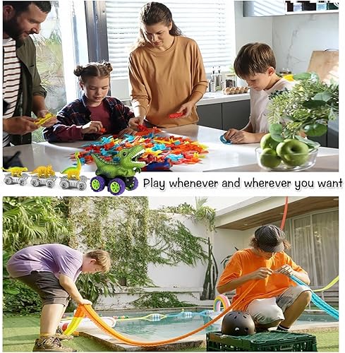 Miniatura 6 de ENGYAS CarTrack antigravedad, se eleva con el auto de dinosaurio antigravedad, auto eléctrico de dinosaurio antigravedad de 360, juguete de