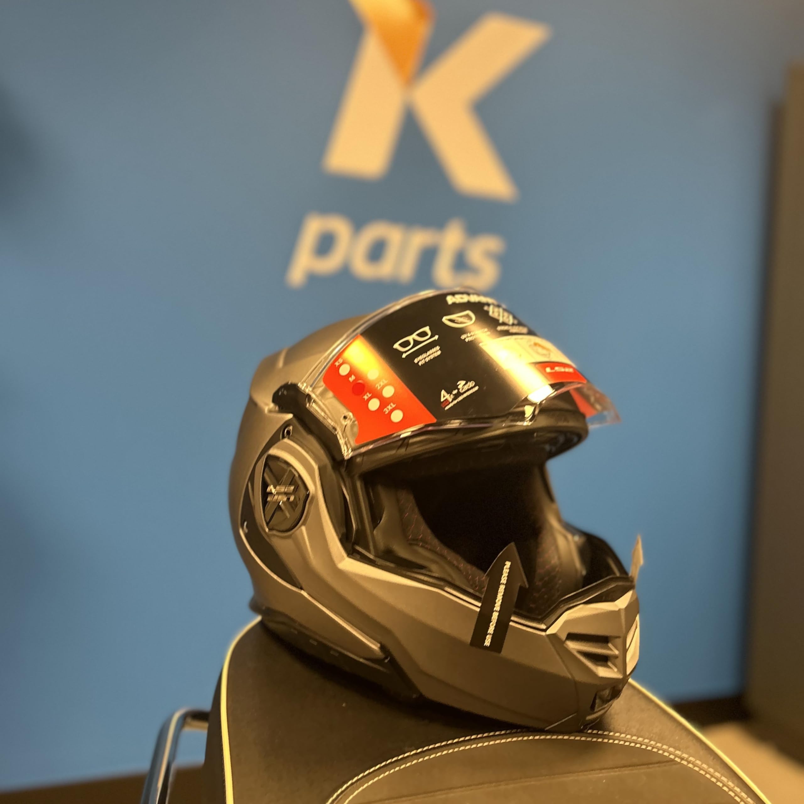 LS2 ADVANT X Solid Matt Titanium – Klapphelm Motorrad, XXL – Modularhelm Mit ECE 22.06, Pinlock & Sonnenschutz