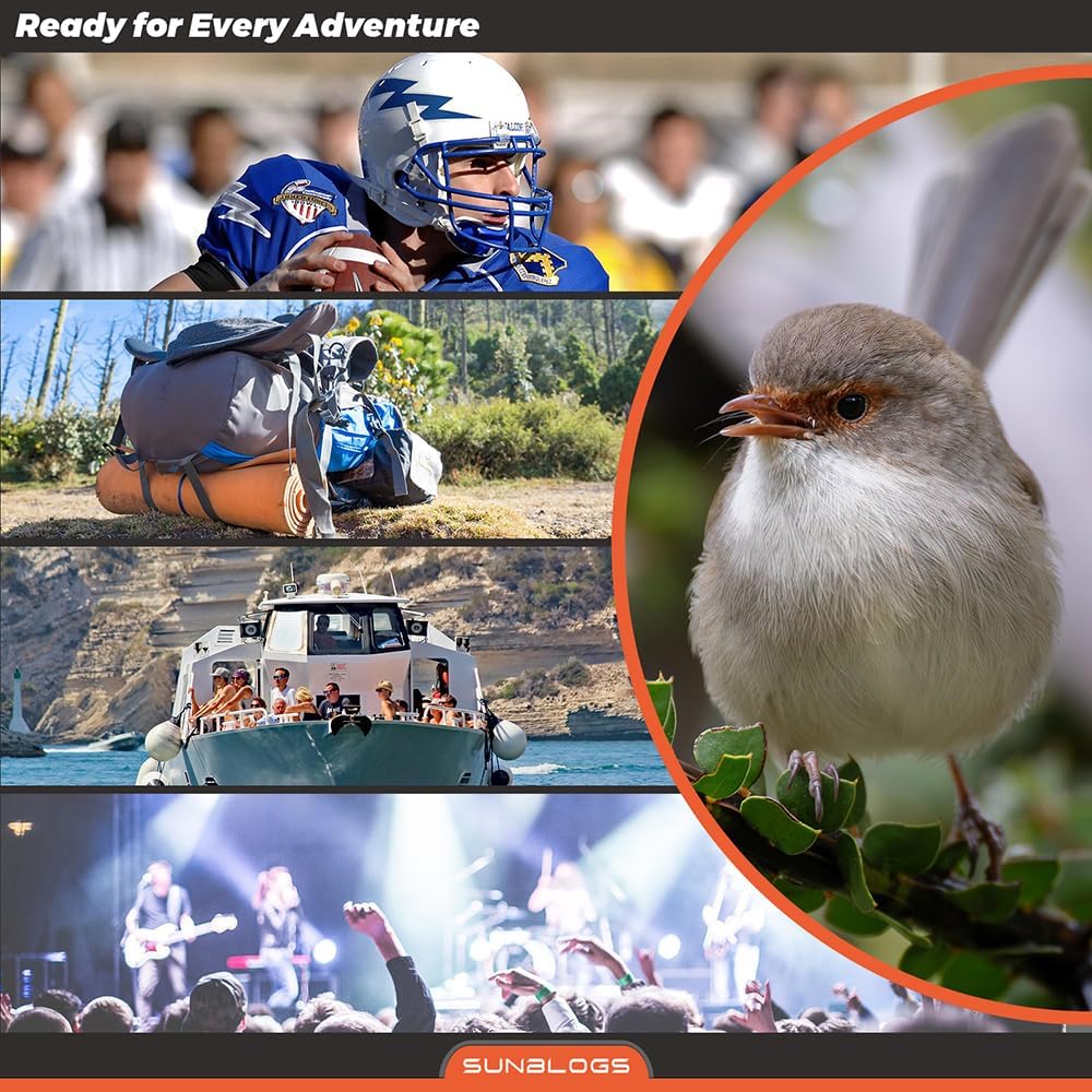 12x42 HD Binoculars for Adults – BAK4 Prism, FMC Lens, Waterproof & Lightweight – Clear Low Light Vision with Carrying Bag for Bird Watching, Travel, Hiking & Cruise (Green) - Image 7