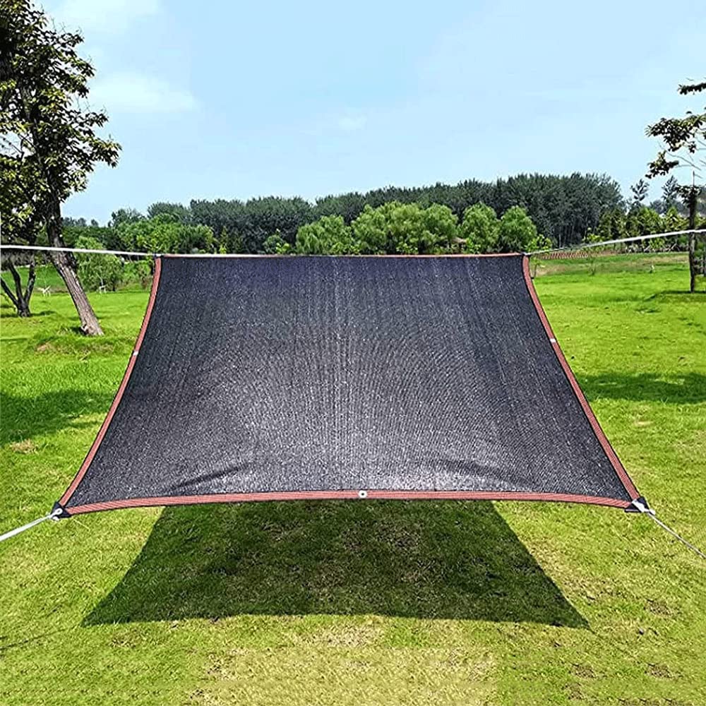 MAXEPO Rete ombreggiante Nera per pergola, Giardino, Serra, pollaio con Occhielli 75% Tessuto per Vele da Sole Tessuto di Protezione Anti-Strappo Resistente ai Raggi UV per canile più Facile