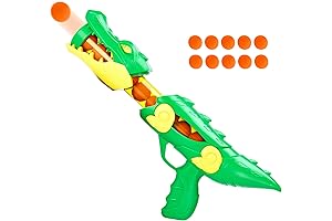 Air-Powered Crocodile Shooting Foam Ball Game for Outdoor Fun