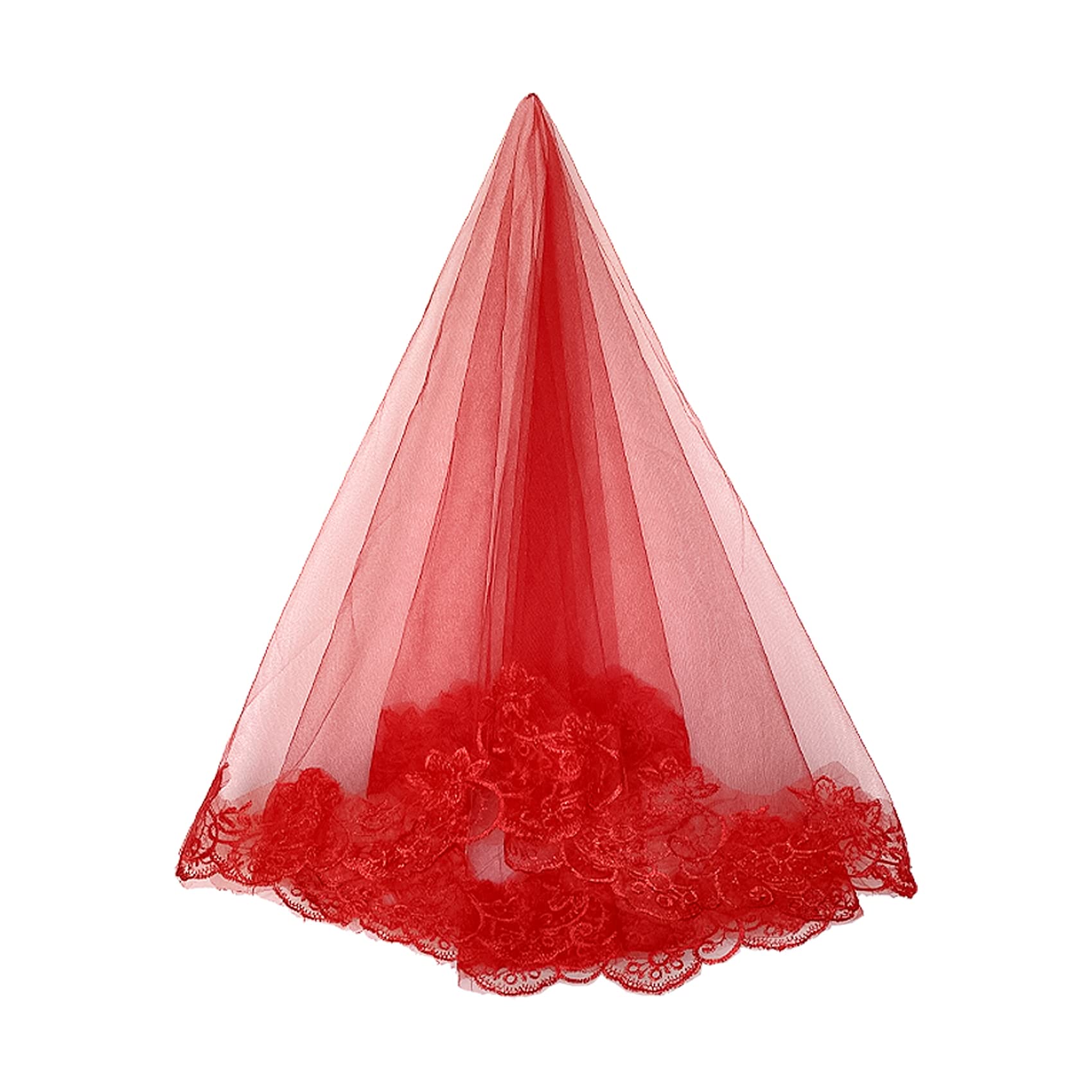 AUSUAYA Bridal Veil, Short Bridal Veil Women's Simple Tulle Cathedral Veil for Bachelorette Party and Wedding IT- W-V-1, eine Größe.
