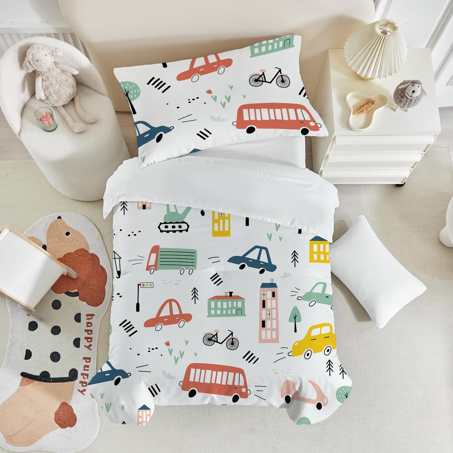 DJDEA Kinderbettwäsche Mikrofaser, Bettwäsche für Kid mit Reißverschluss, Babybettwäsche