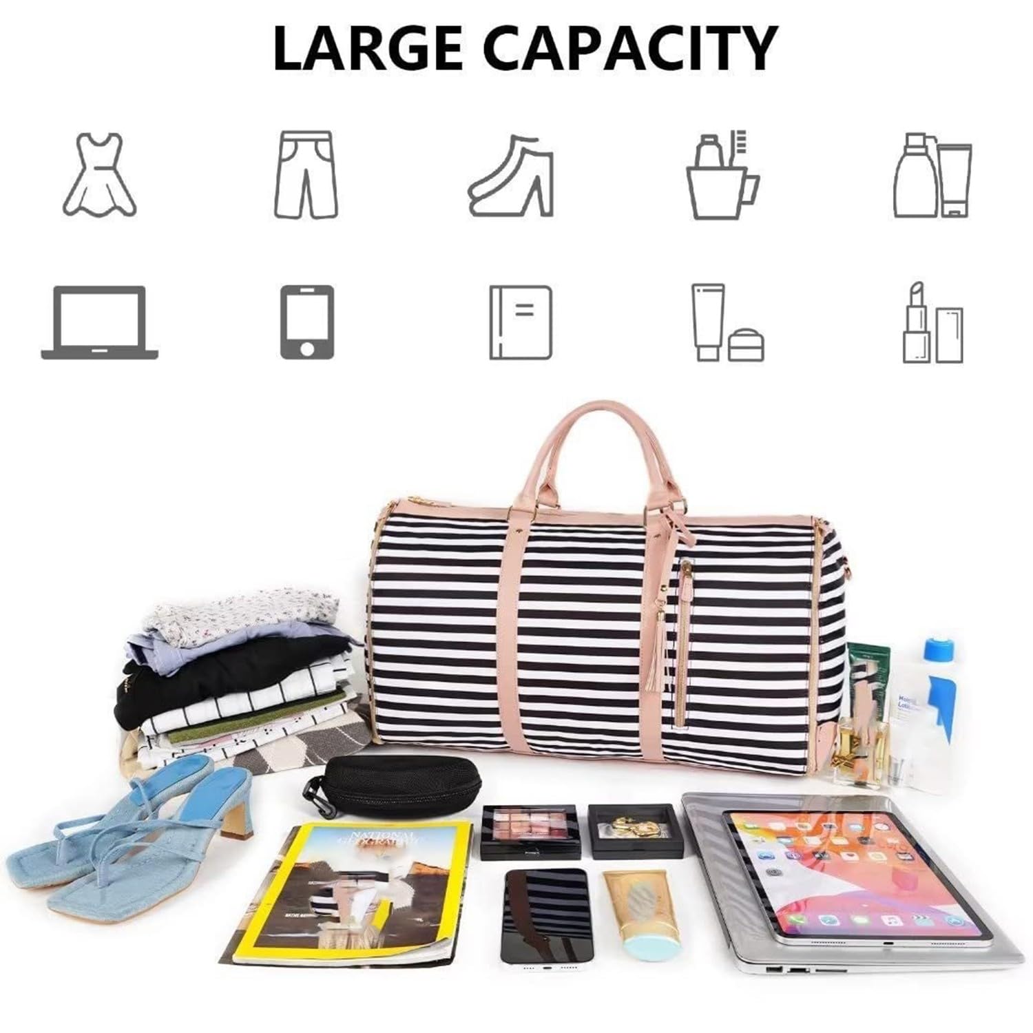 Leder-Anzugtasche Für Reisen, Faltbar, Anzugtasche Herren Reisetasche Damen Carry On Handgepäck Tasche Duffle Bag Für Jacken, Schuhe, Wochenendtasche, Organizer