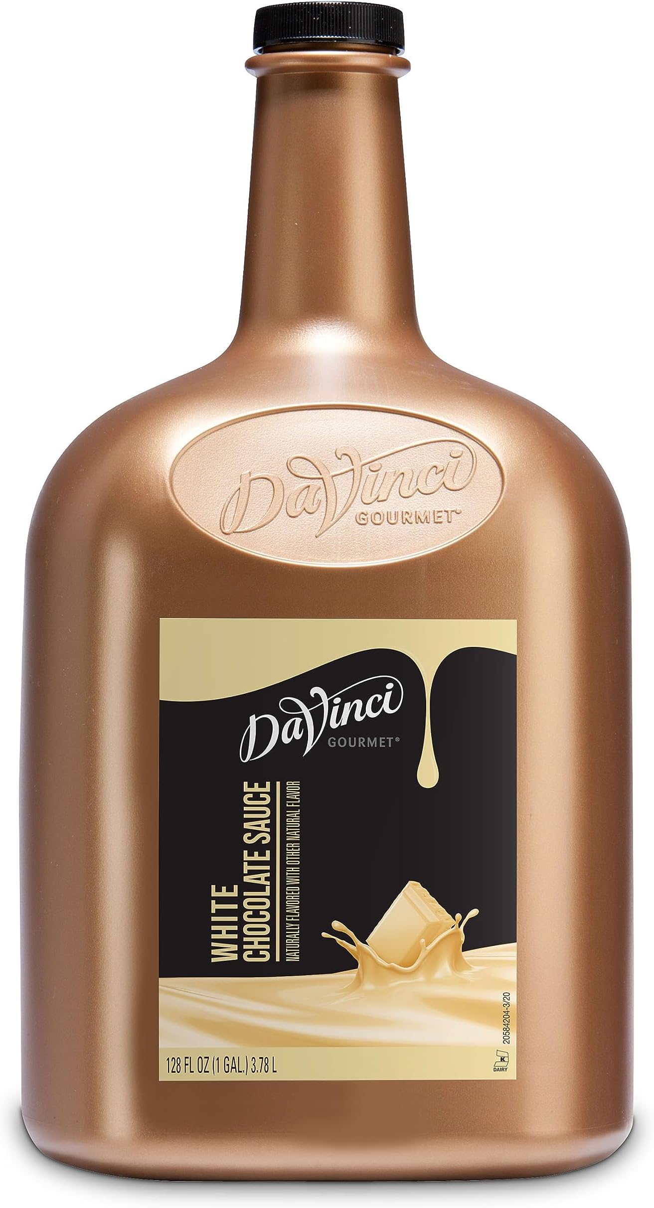 DaVinci Gourmet White Chocolate Sauce, 128 Fluid Ounces (Pack of 1)
