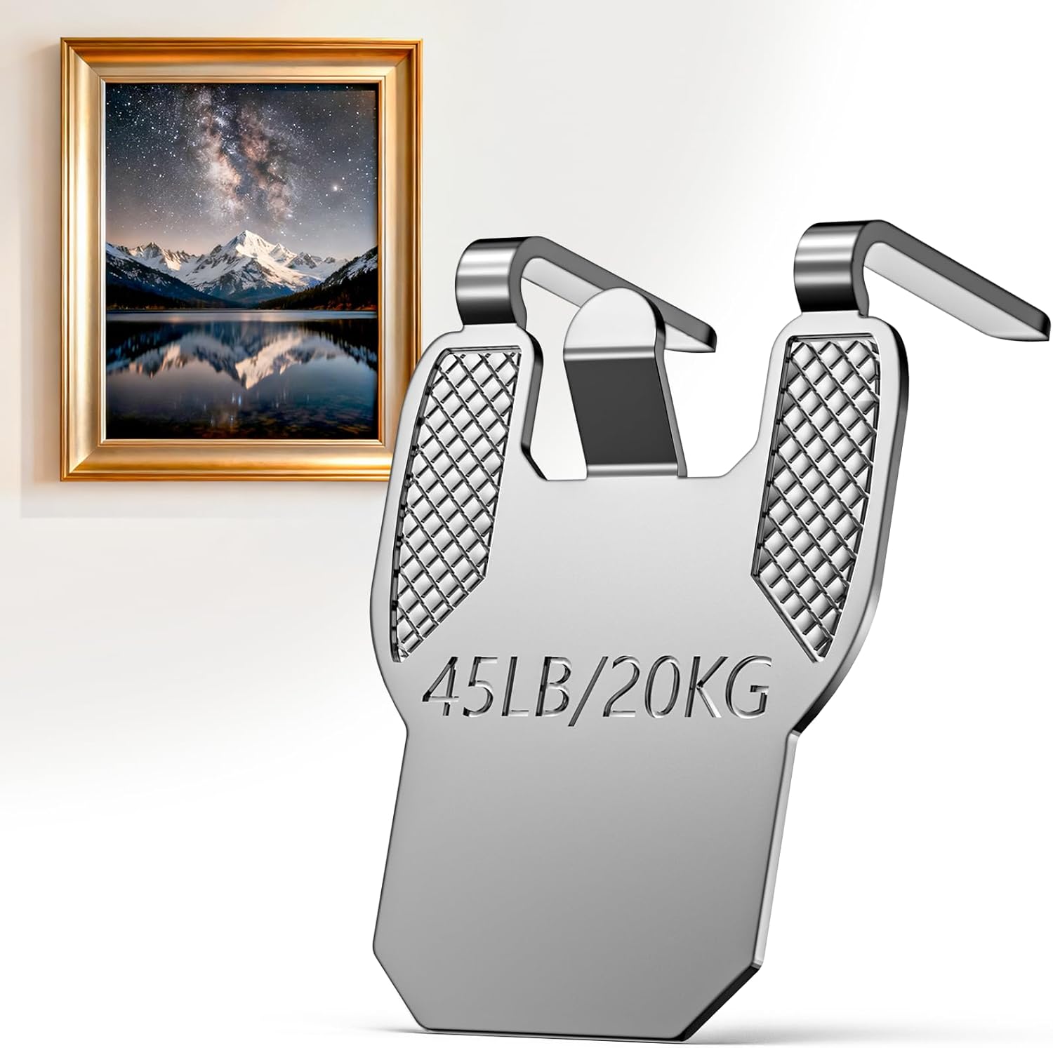 Picture Hangers 10Pcs Picture Hanging Kit for Drywall Heavy Duty Claw Picture Hanging Hooks-No Damage, Easy Install Picture Hanging Hardware for Frames, Mirrors, Art & Home Office Decor