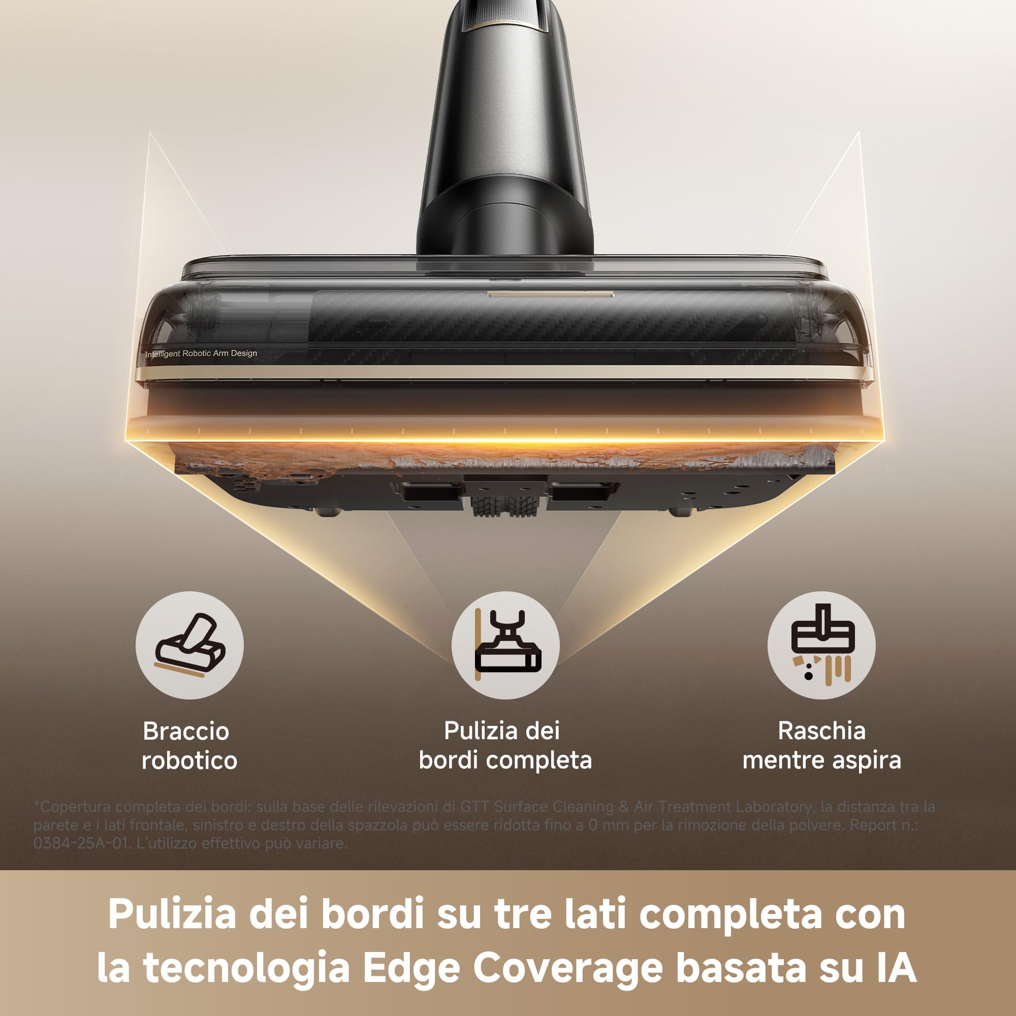 MOVA M50 Ultra Aspirapolvere Lavapavimenti Senza Fili, 22kPa, 0-Gap Braccio Robotico, Manico Pieghevole ed Estensibile, Scivolamento avanti-indietro, a immersione a 100 °C, Asciugatura in 5 min a 90°C