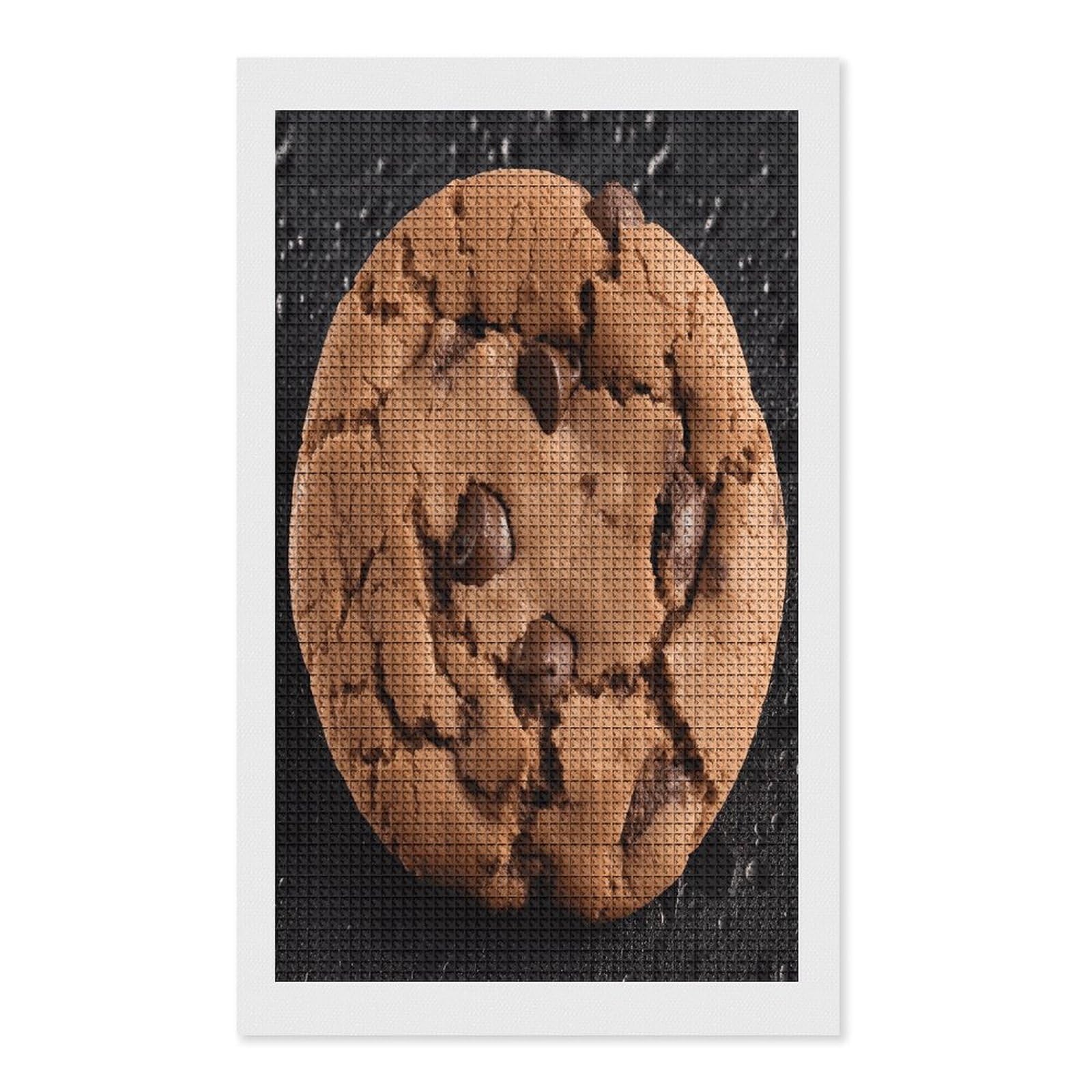 FodPand Chocolate Cookie Diamond Painting Kit for Beginner Fun 5D DIY Crafts for Adults Diamond Art Kits Square Diamond Art Canvas Painting Gem Art Crafts for Home Wall Decor 12"x20"