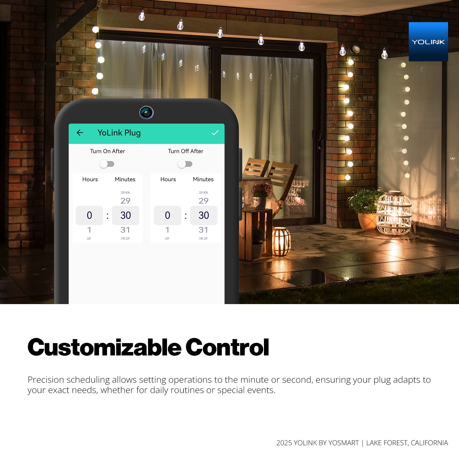 YoLink Plug Mini Ultra-Compact Smart Outlet with Over-Temperature Protection Precision Scheduling 1 4 Mile LoRa Range Alexa Google — view 6