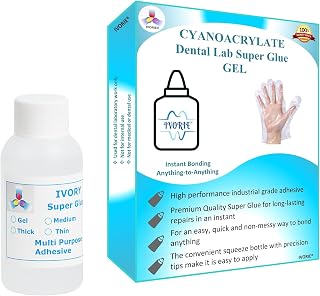 Dental Lab Super Glue Adhesive Instant Bonding - Gel (2oz)