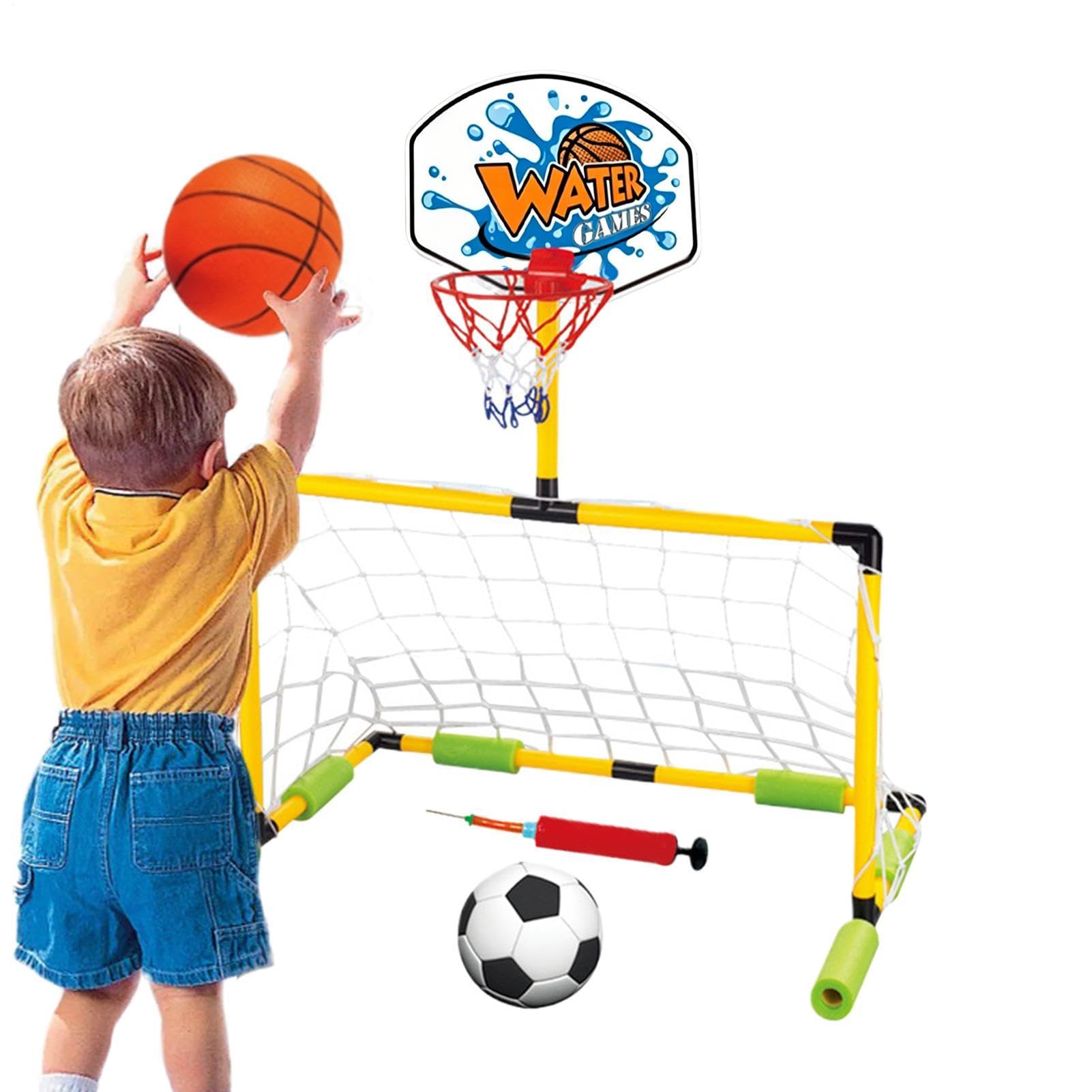 Generisch Canestro da basket per piscina, giocattolo galleggiante 2 in 1, per feste, estate, all'aperto, cortile, lago, campeggio, bambini e adulti