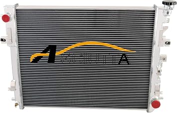 CoolingSnow 3 Row Aluminum Radiator for 2009-2018 2010 Dodge Ram 1500 2500 3.7 4.7L 5.7L V6 V8, 3 Row Radiator