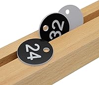 Vista 5 de StayMax Etiquetas de plástico para números de identificación con llaveros (50, negro)