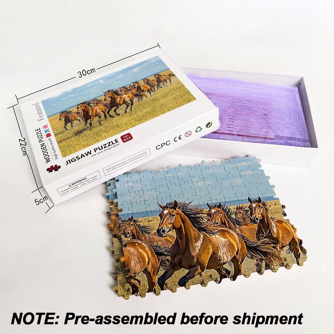 Puzzle 1500 Pezzi, Puzzle Cavallo per Adulti, 87x57cm, Compact Box -4414