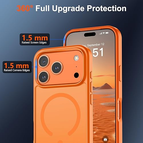 Miniatura 1426 de SUPFINE Funda magnética para iPhone 11 (compatible con MagSafe) (protección contra caídas de grado militar), translúcida mate a prueba de golpes