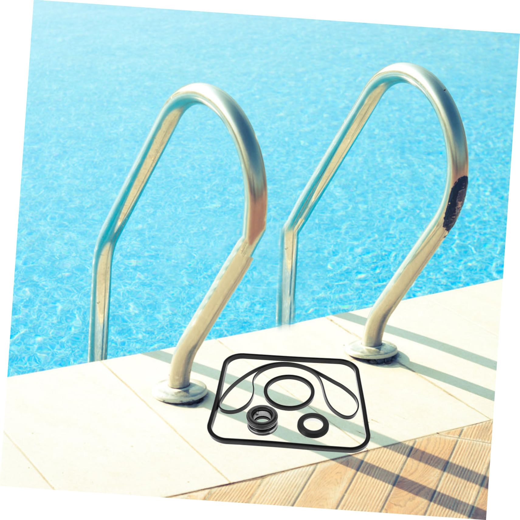 YARNOW 5 Juegos Sellos para De Piscina Reemplazo De Tapa De Piscina Suministros para De Piscina Anillos De Sellado De Goma Anillo De Goma para Piscina Caucho Black