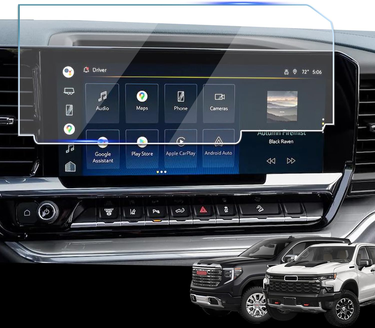 Amazon.com: VEIROOM Screen Protector For Chevrolet Silverado 1500 & GMC ...