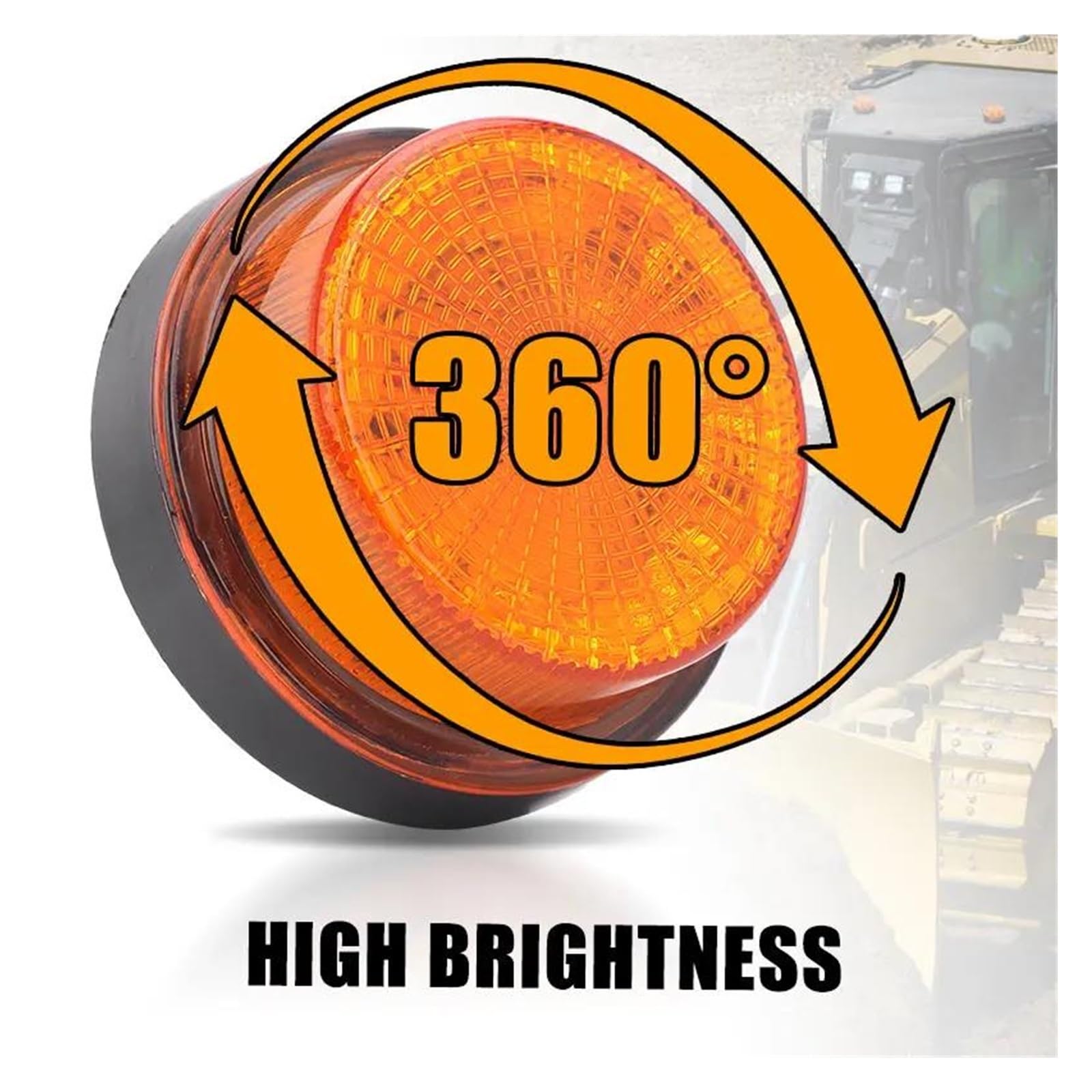 Genérico Indicador Intermitente Luz Advertencia Giratoria LED Lámpara Alarma Emergencia Estroboscópica Intermitente Señal Techo Coche Baliza Para Camión 2 Modos 12V 24V Indicador Lateral(4pcs)