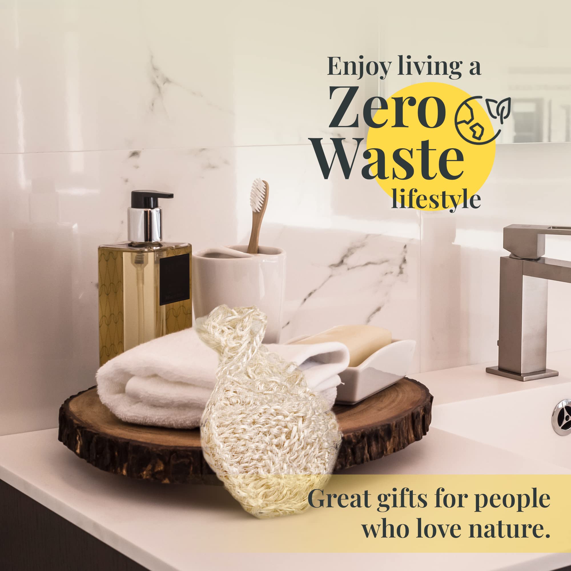 Esponja corporal natural tejida a mano de sisal, esponja de ducha orgánica hecha de fibras de agave de primera calidad, estilo árabe-turco con bolsa de jabón de barra, limpiador corporal natural para