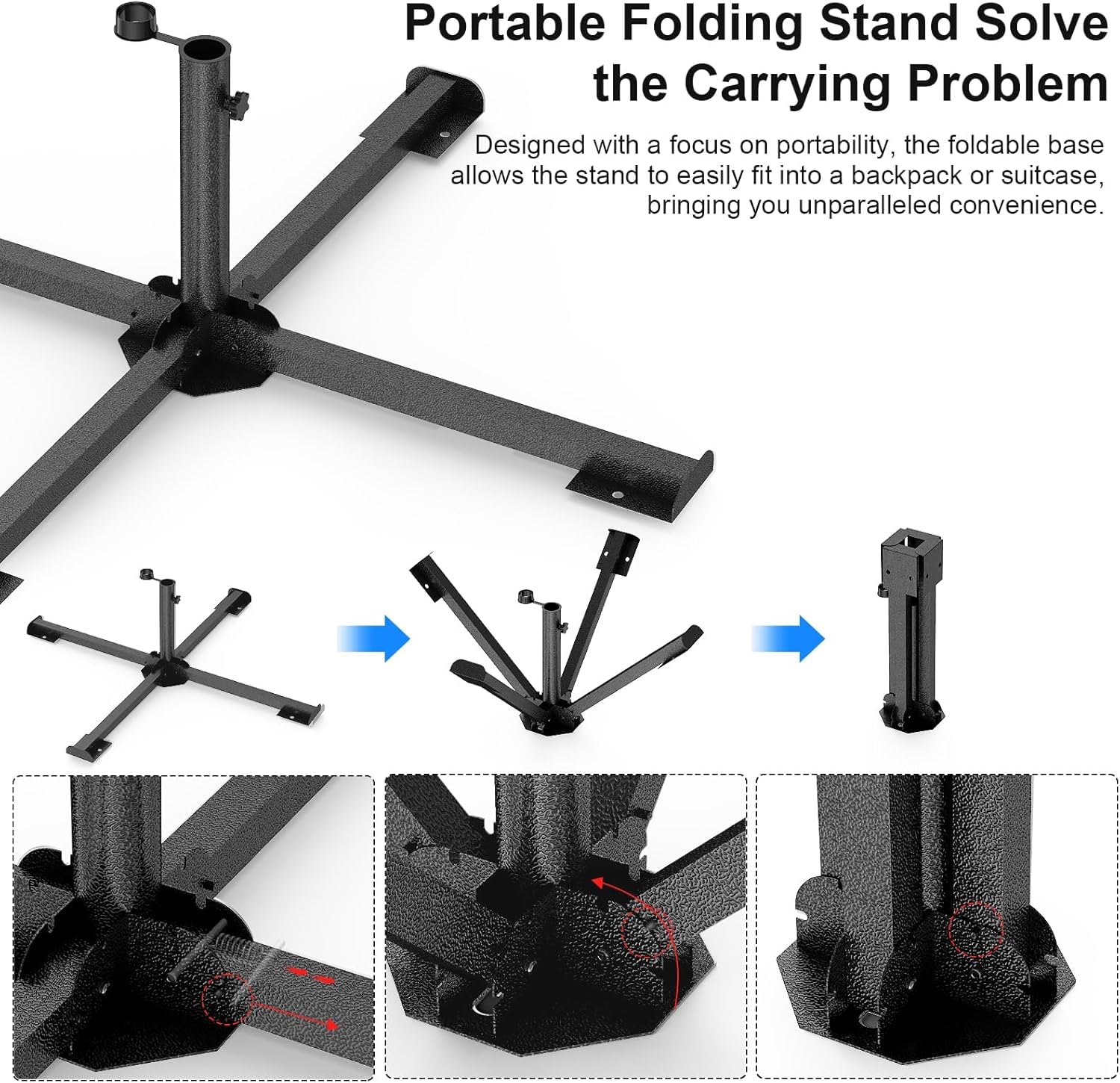 Support trépied Gen 3 avec hauteur réglable (jusqu'à 119,4 cm)