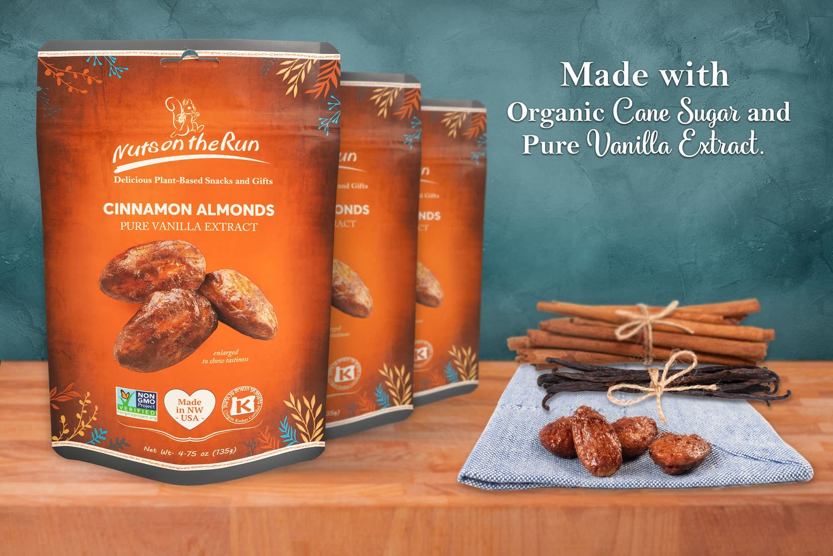 ウムリンナチュラル60包 Amazon.com : Cinnamon Almonds - Vegan, Kosher, Gluten-free, GMO