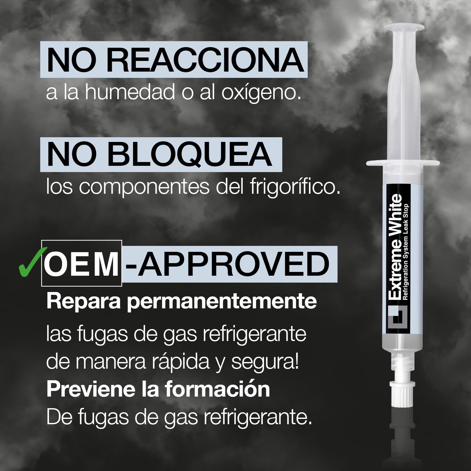 ERRECOM Extreme White Turafalle - 6 x 12 ml, para refrigeradores con compresor hermético y R600 - R290 - R134a, incluye adaptador 1/4 SAE