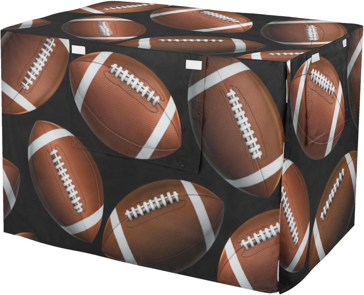 American Footballs Black Dog Crate Cover S-XL UV-Resistant Pet Crate Cover with Roll-up Sides, Reduces Barking, X-Large