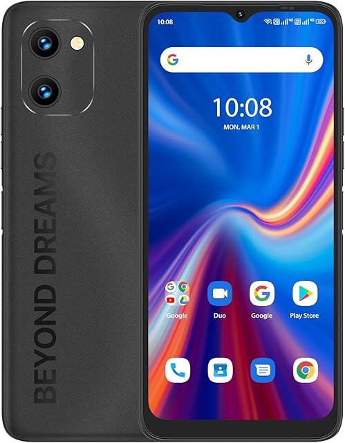 UMIDIGI Mobile Phone (2023) C1,Android 12 Go SIM Free Unlocked Smartphone, 5150mAh Battery,6.52HD+Screen 3+32GB RAM/256GB Extension,13MP Camera 4G Dual SIM/Face ID/GPS OTG/UK Version(Black)